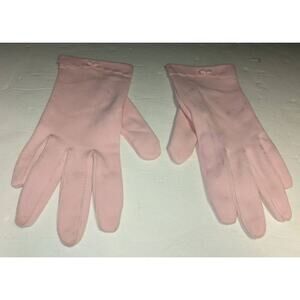 Fownes Vintage Baby Pink Shorties Wrist Length Gloves Size 6 to 7.5 Nylon
